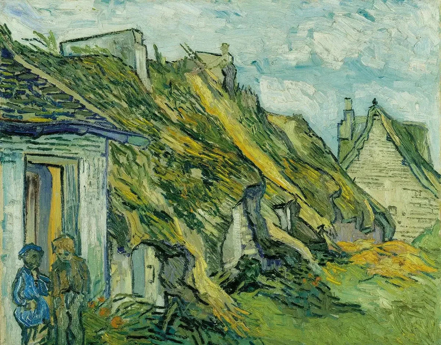 บ้านพักหลังคามุงจากทรายที่ชาปงวัล - Vincent van Gogh