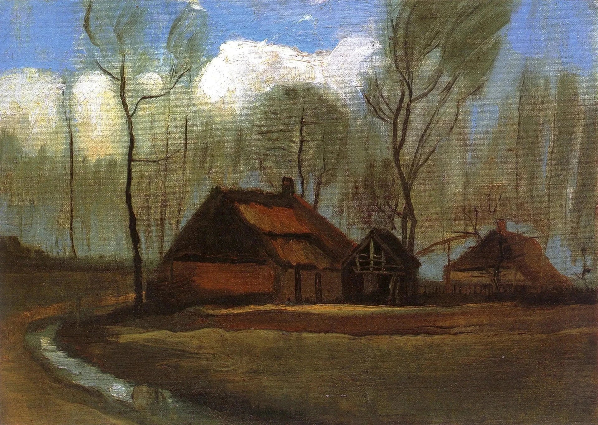 Chaumières parmi les arbres F18 JH397 — Vincent van Gogh