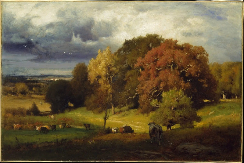 Chênes d'automne - George Inness
ต้นโอ๊คฤดูใบไม้ร่วง - จอร์จ อินเนส