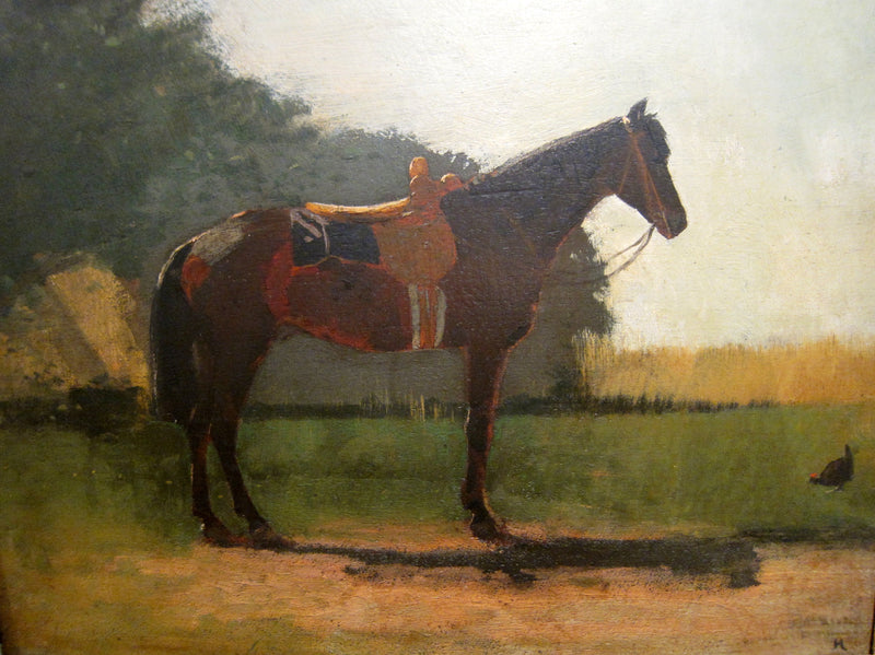 Cheval de selle dans la cour de la ferme - Winslow Homer