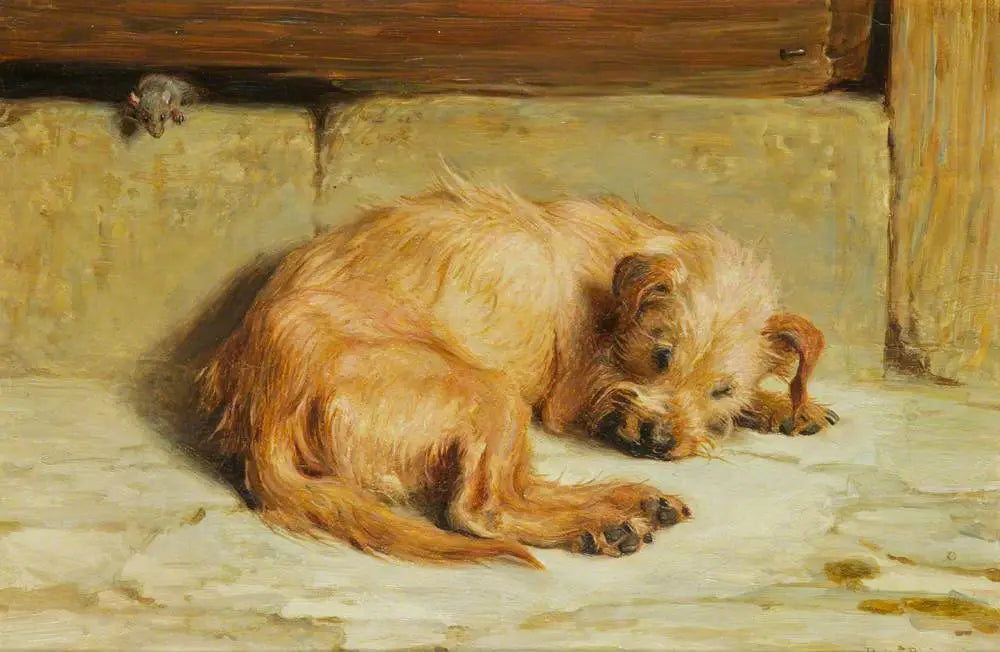 Chien de garde - Briton Rivière image 1 reproduction artisanale de tableau