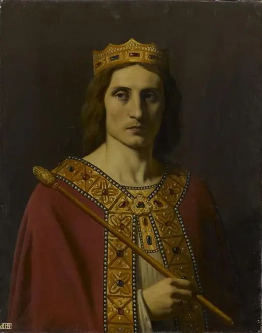 Childéric II (vers 653-675), roi d'Austrasie, de Neustrie et de Bourgogne - Émile Signol image 1 copie de tableau peinte à la main