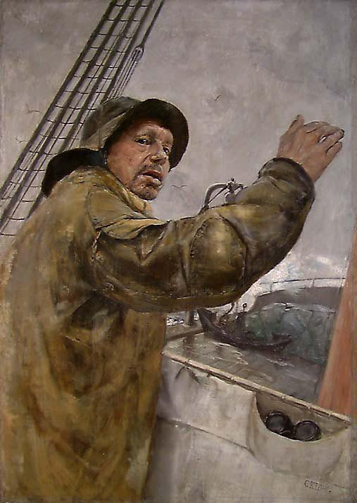 Babord litt ! - Christian Krohg
