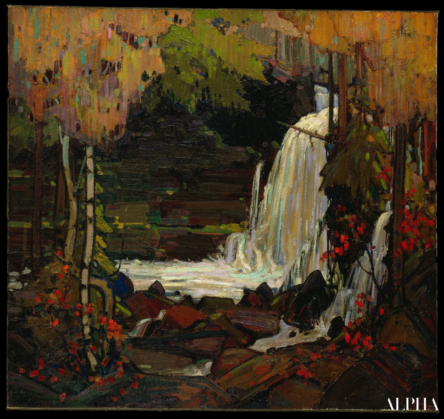 Waterfall in the Forest - Tom Thomson - High-quality reproductions of paintings and artworks