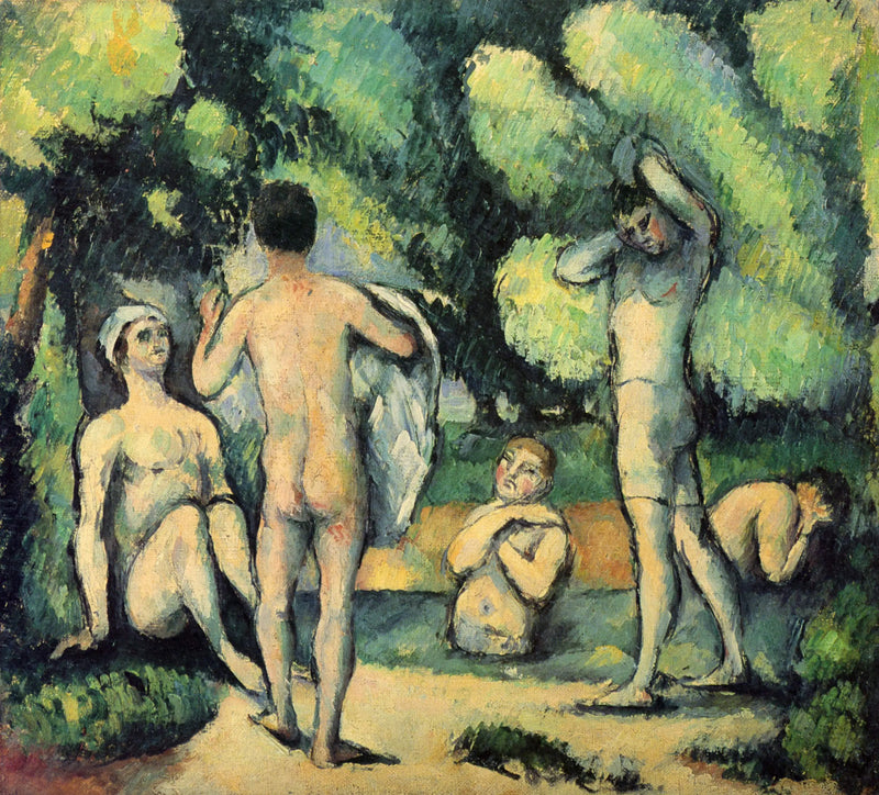 นักอาบน้ำห้าคน - Paul Cézanne
