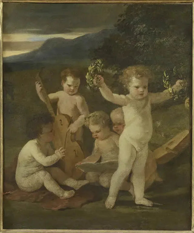Cinq putti musiciens - Nicolas Poussin
ห้าการ์ตูนเด็กนักดนตรี - Nicolas Poussin
