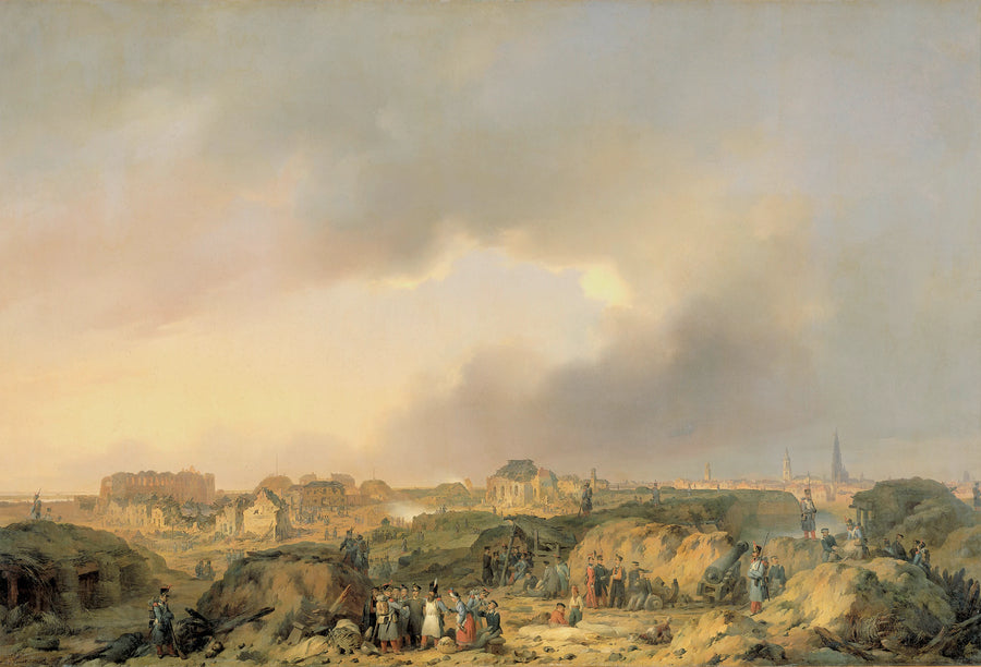 La citadelle d'Anvers peu après le siège, du 19 novembre au 23 décembre 1832, et la reddition de l'occupation néerlandaise aux Français. - Ferdinand de Braekeleer l'Ancien