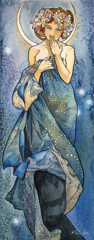 Clair de lune - Mucha - Reproductions de tableaux et peintures haut de gamme