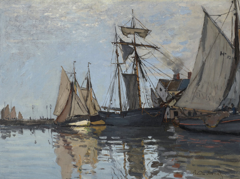 เรือในท่าเรือ Honfleur W77a - Claude Monet