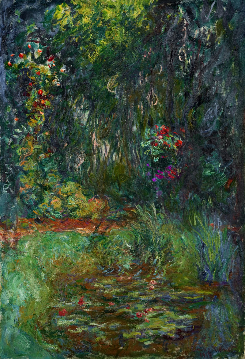 มุมบ่อดอกลิลลี่น้ํา W1880 - Claude Monet