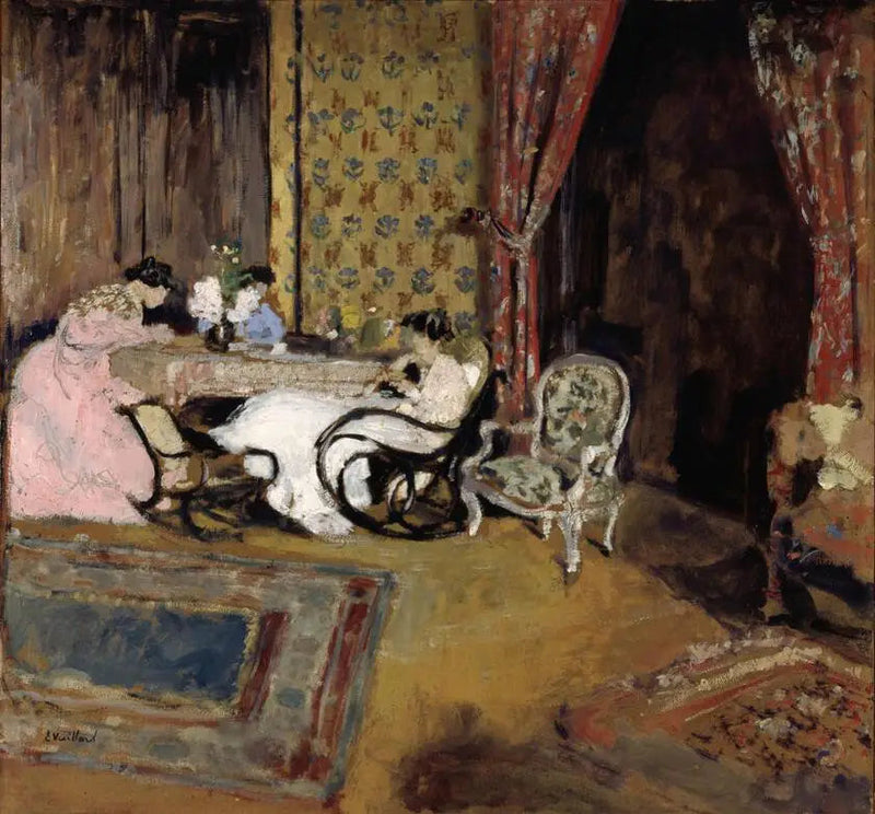 มุมภายใน, ผู้หญิงสามคนในห้องนั่งเล่น - Édouard Vuillard