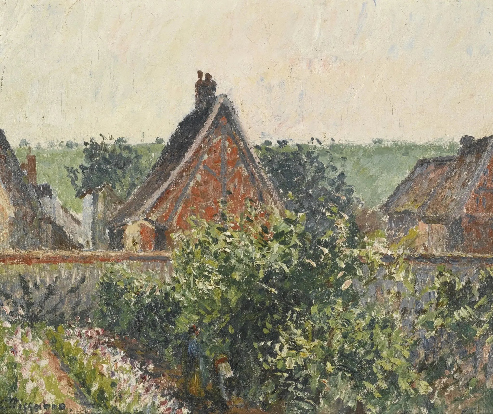 Coin du jardin à Eragny. - Camille Pissarro image 1 reproduction d’œuvre d’art à l’huile
