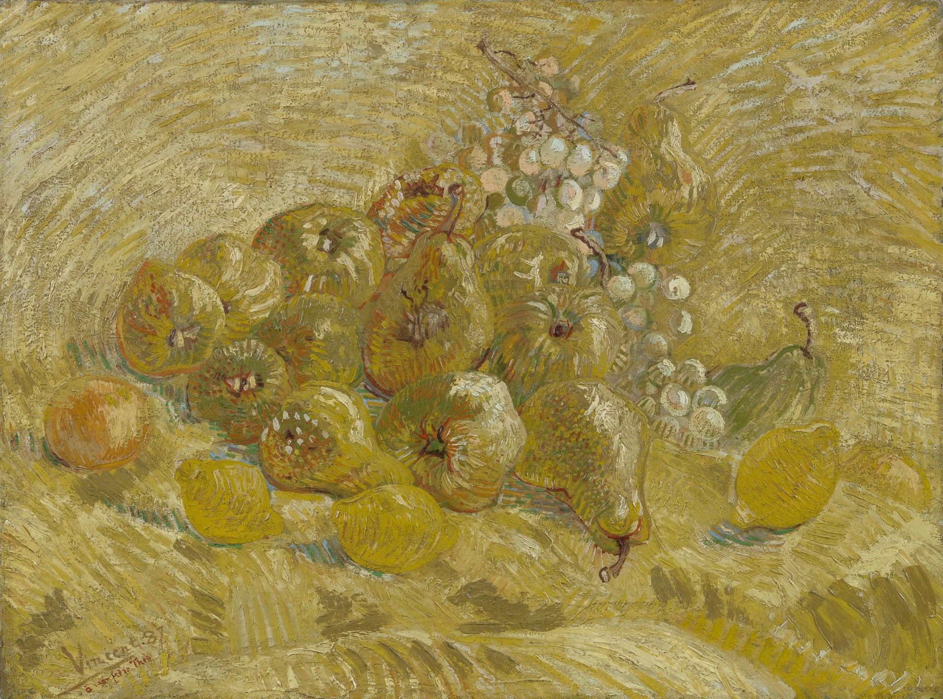 Coings, citrons, poires et raisins F383 de Vincent van Gogh, Van Gogh Museum