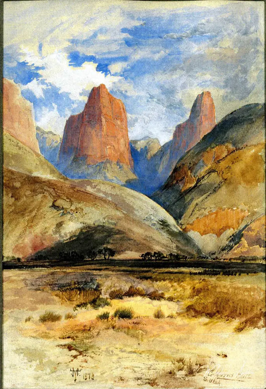 Colburn's Butte, sud de l'Utah - Thomas Moran - Reproductions de tableaux et peintures haut de gamme