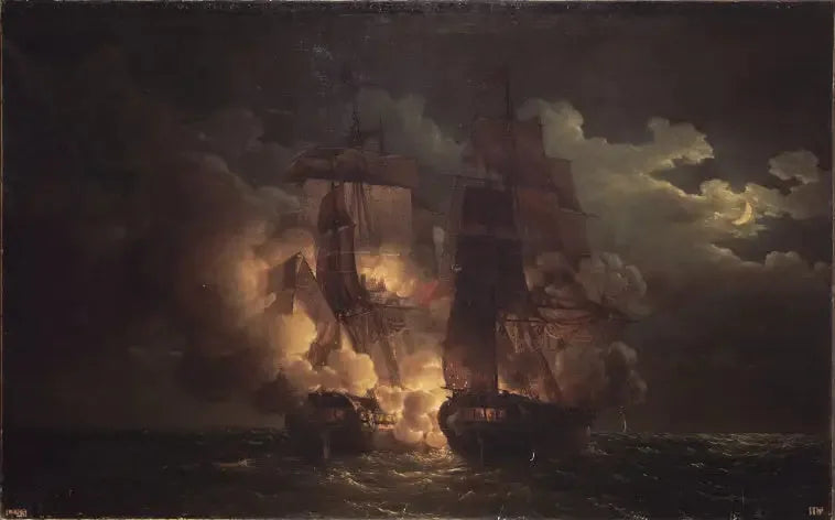 การต่อสู้ทางเรือในแนวของเกาะโลซ์ วันที่ 7 กุมภาพันธ์ ค.ศ. 1813 - หลุยส์-ฟิลิปป์ เคร็ปปิน