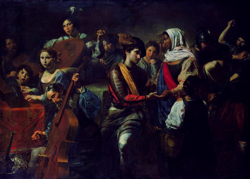compagnie agréable avec une diseuse de bonne aventure - Valentin de Boulogne