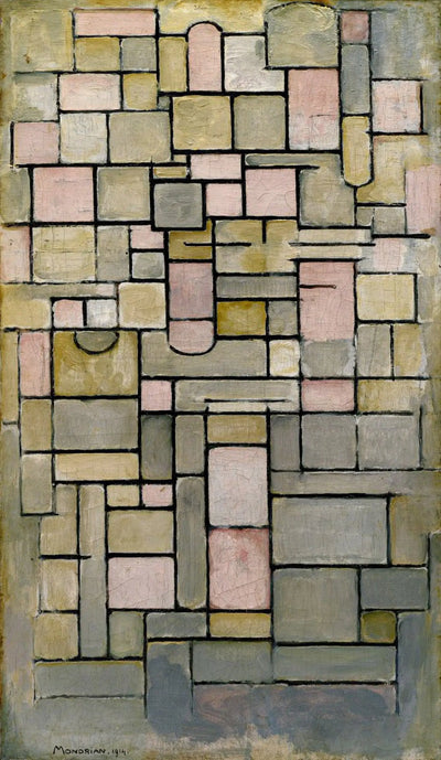 Reproduction du tableau « Composition 8 - Piet Mondrian » par Alpha Reproduction en peinture à l’huile