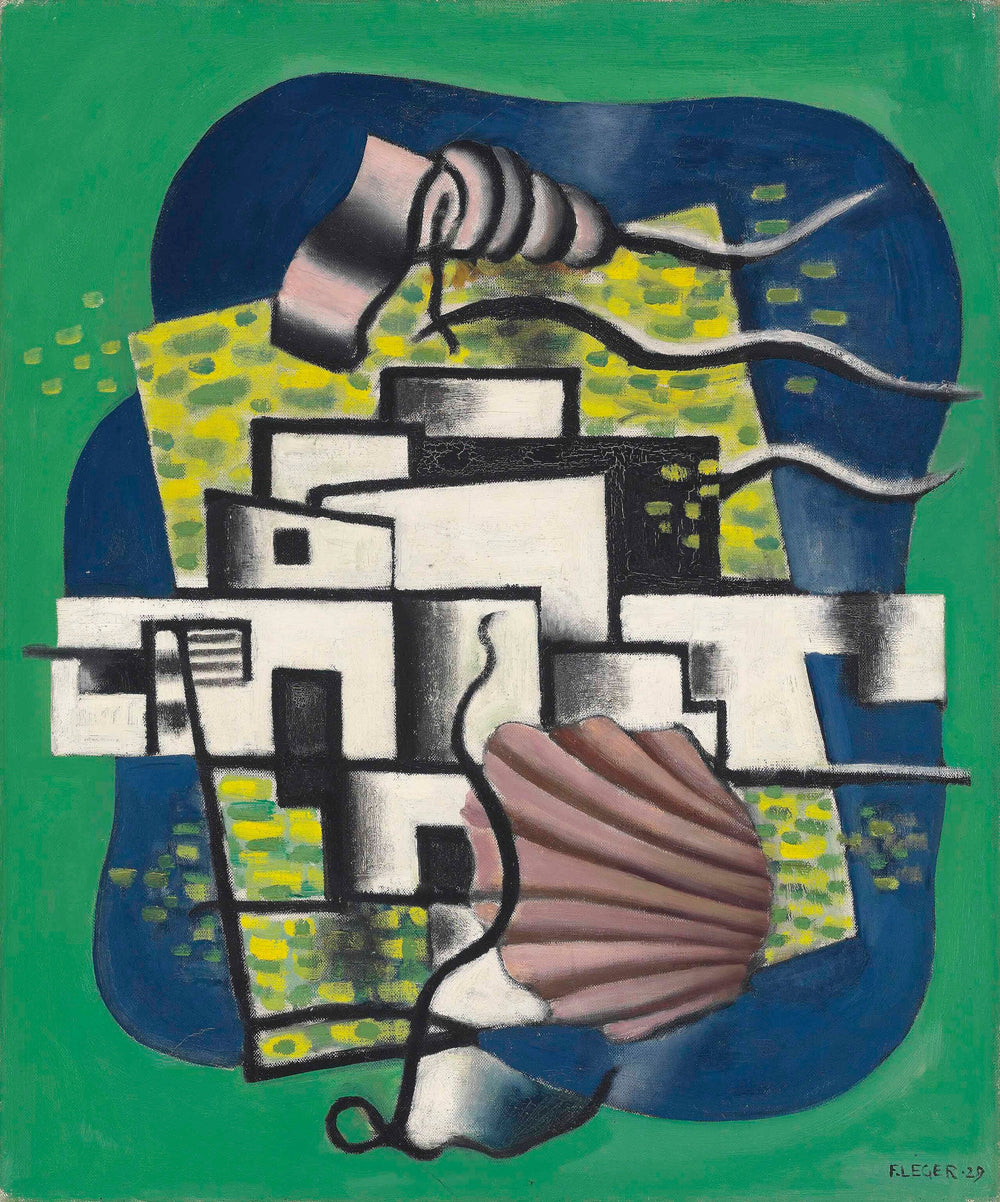 Composition avec coquille - Fernand Léger image 1 reproduction artisanale de tableau