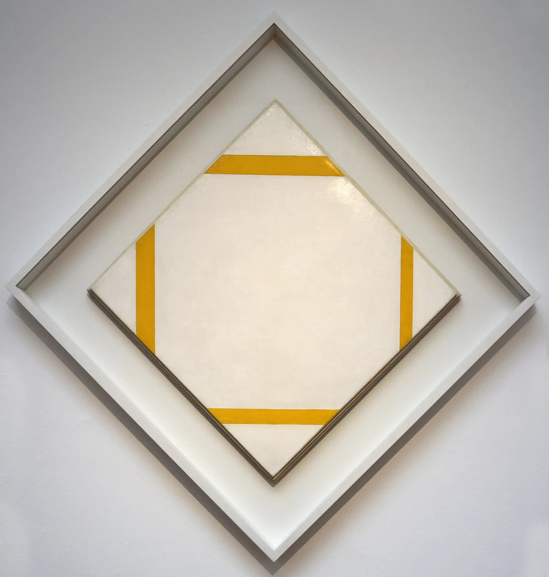 การจัดองค์ประกอบด้วยเส้นสีเหลือง - Piet Mondrian