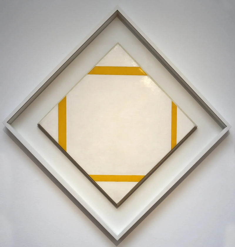 การจัดองค์ประกอบด้วยเส้นสีเหลือง - Piet Mondrian