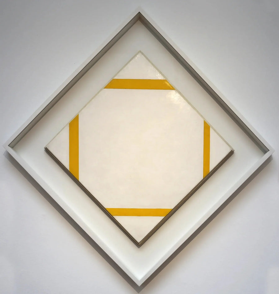 การจัดองค์ประกอบด้วยเส้นสีเหลือง - Piet Mondrian