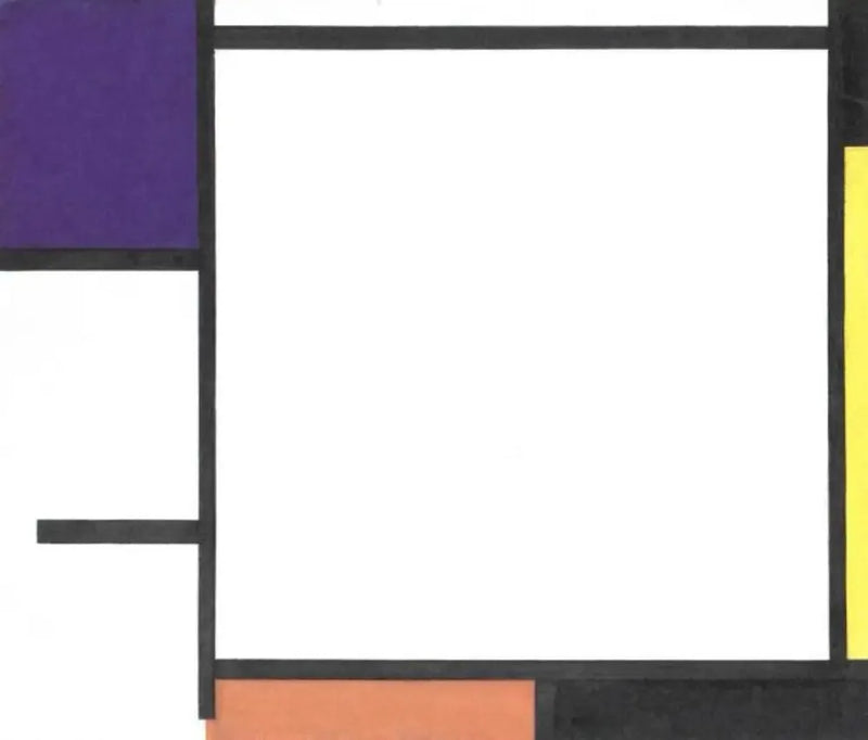 การจัดองค์ประกอบด้วยสีน้ำเงิน สีดำ สีเหลือง และสีแดง - Piet Mondrian