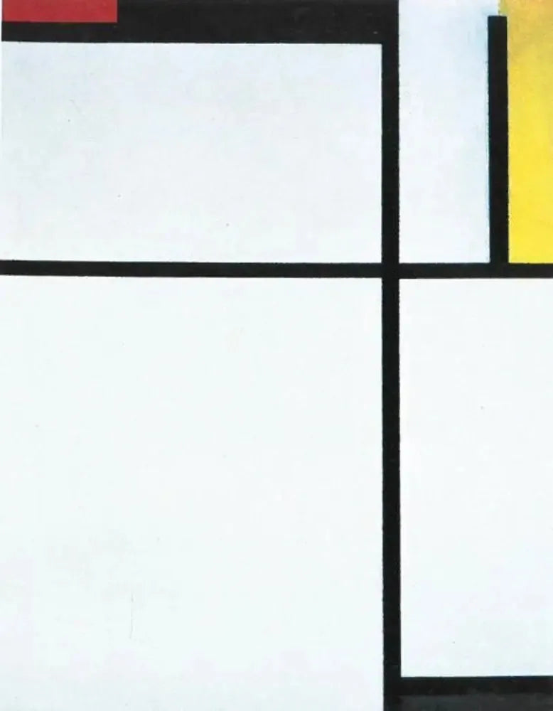การจัดองค์ประกอบด้วยสีแดง สีดำ สีเหลือง สีน้ำเงิน และสีเทา - Piet Mondrian