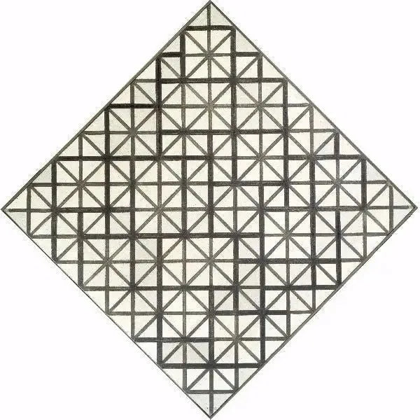 Composition avec lignes grises - Piet Mondrian image 1 reproduction d’œuvre d’art à l’huile