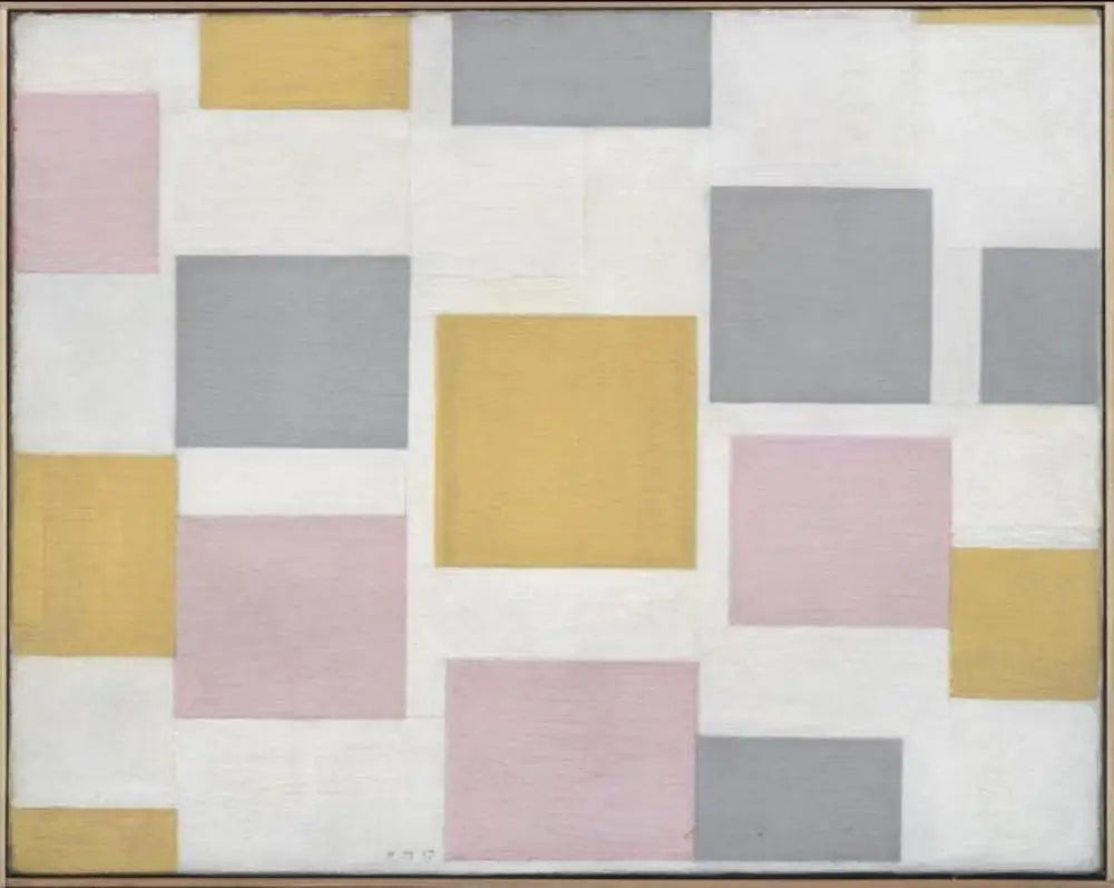 Composition avec plans de couleur 5 - Piet Mondrian image 1 tableau peint à l’huile sur toile