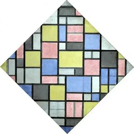 การจัดองค์ประกอบด้วยเรสเตอร์ 6: ผลลัพธ์, การจัดองค์ประกอบด้วยสี - Piet Mondrian