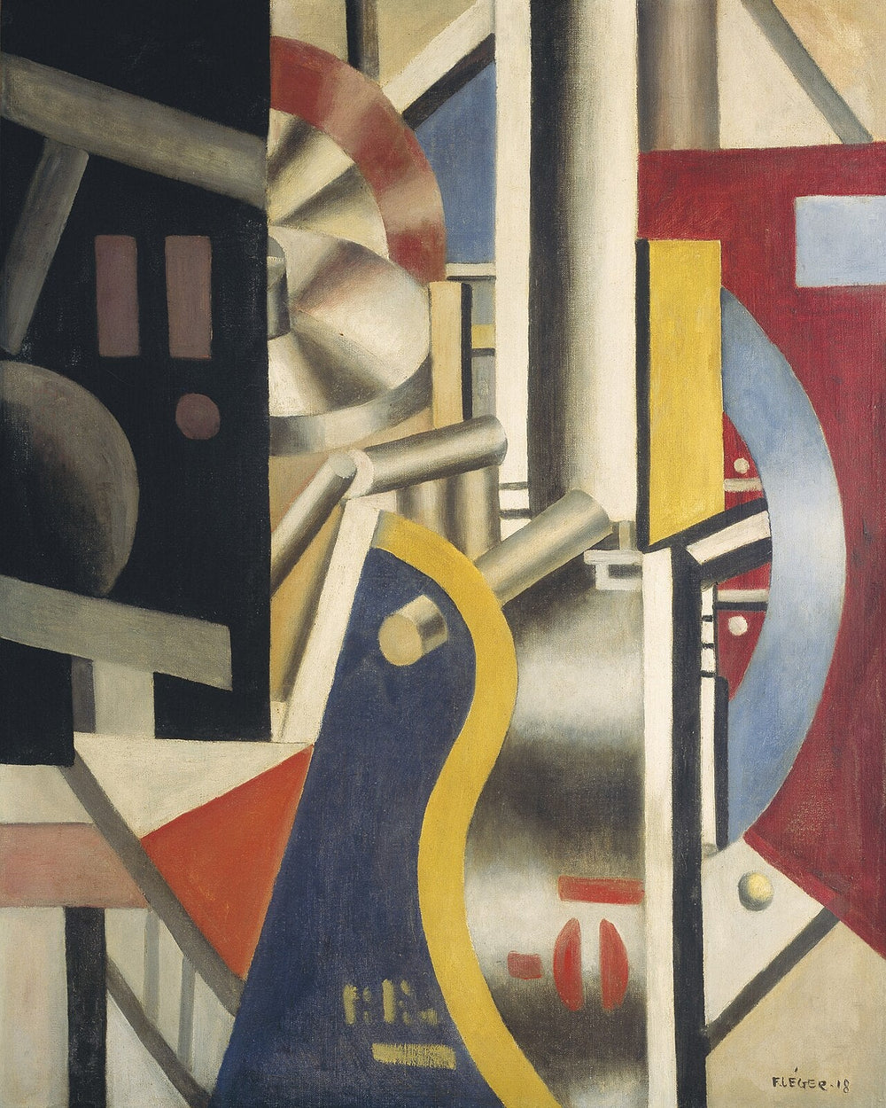 Composition, dans l'usine - Fernand Léger image 1 tableau peint à l’huile sur toile