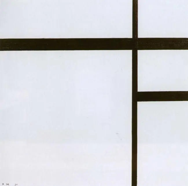 การจัดองค์ประกอบในสีขาวและสีดำ II - Piet Mondrian