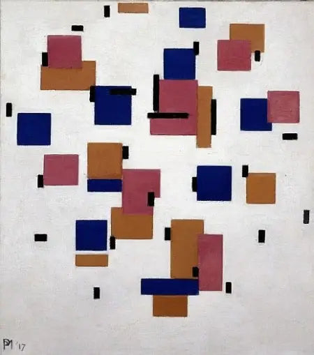 การจัดองค์ประกอบสี B - Piet Mondrian