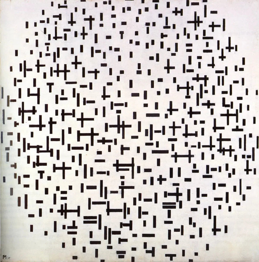 การจัดองค์ประกอบในแนวเส้น, สถานะที่สอง - Piet Mondrian