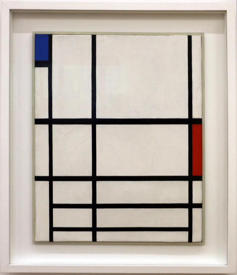 การจัดองค์ประกอบในสีแดง น้ำเงิน และขาว II - Piet Mondrian