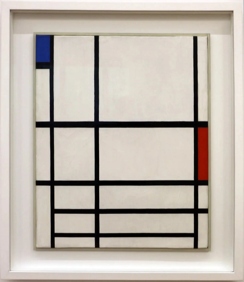การจัดองค์ประกอบในสีแดง น้ำเงิน และขาว II - Piet Mondrian