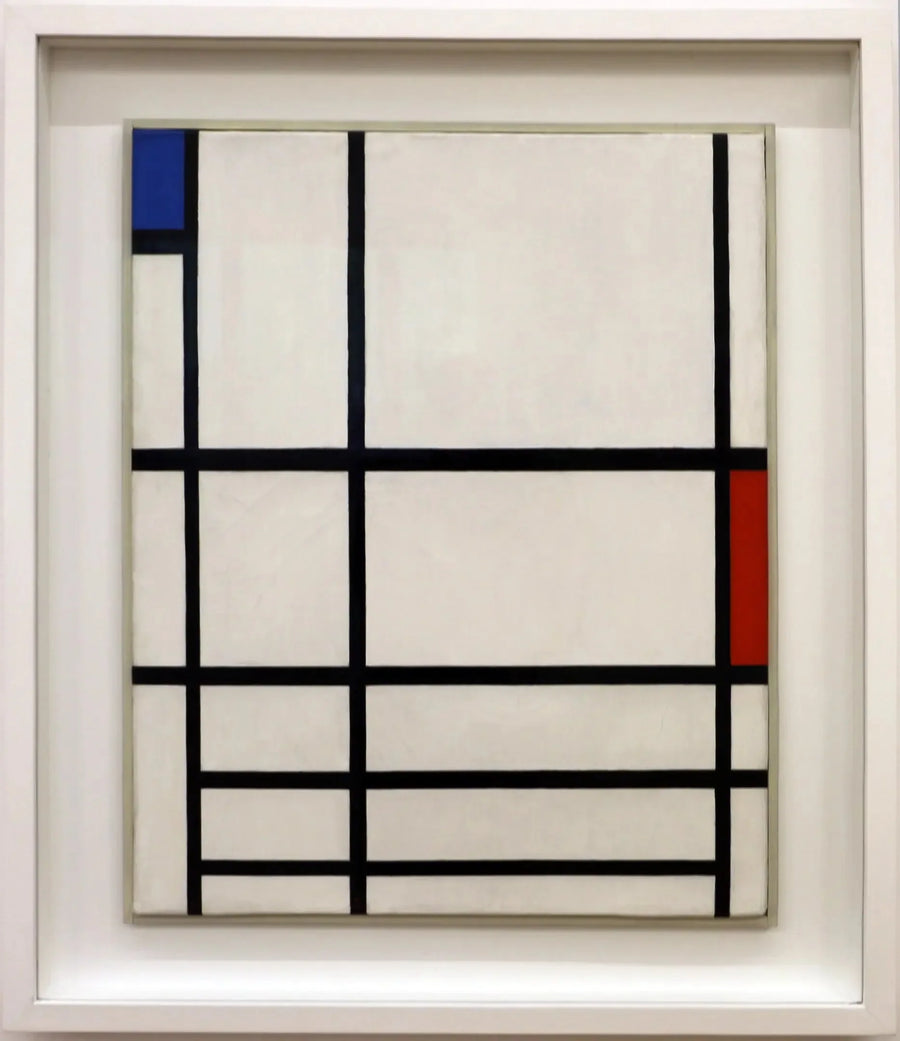 การจัดองค์ประกอบในสีแดง น้ำเงิน และขาว II - Piet Mondrian