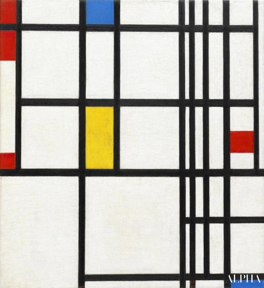 Composition en rouge bleu et jaune - Mondrian - Reproductions de tableaux et peintures haut de gamme