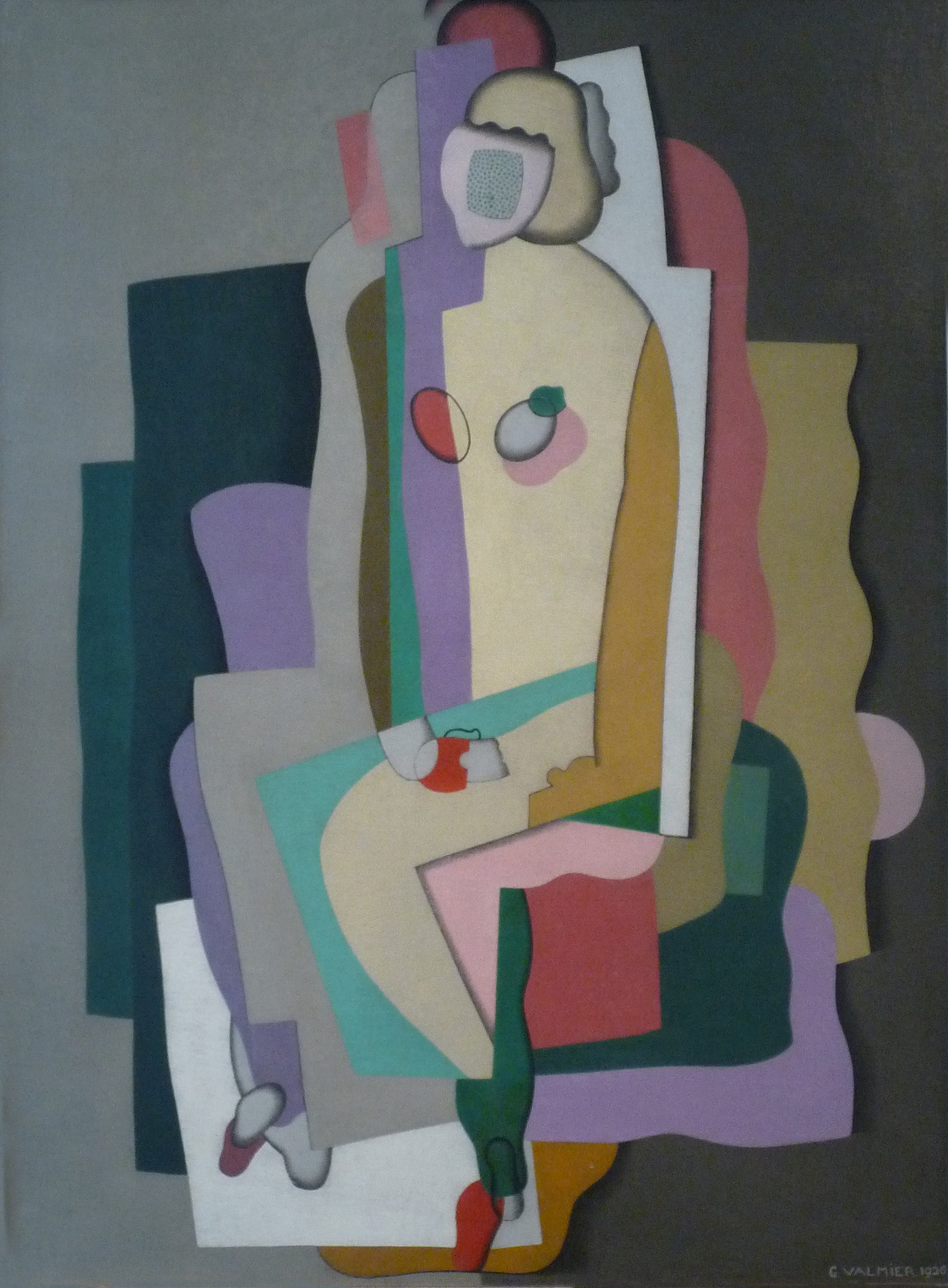 Composition - Georges Valmier image 1 tableau peint à l’huile sur toile