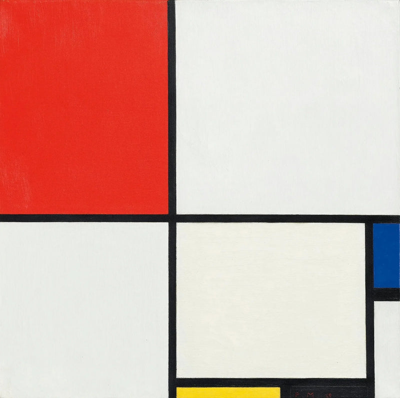 คอมโพสิต III กับสีแดง, สีน้ำเงิน, สีเหลือง และสีดำ - Piet Mondrian