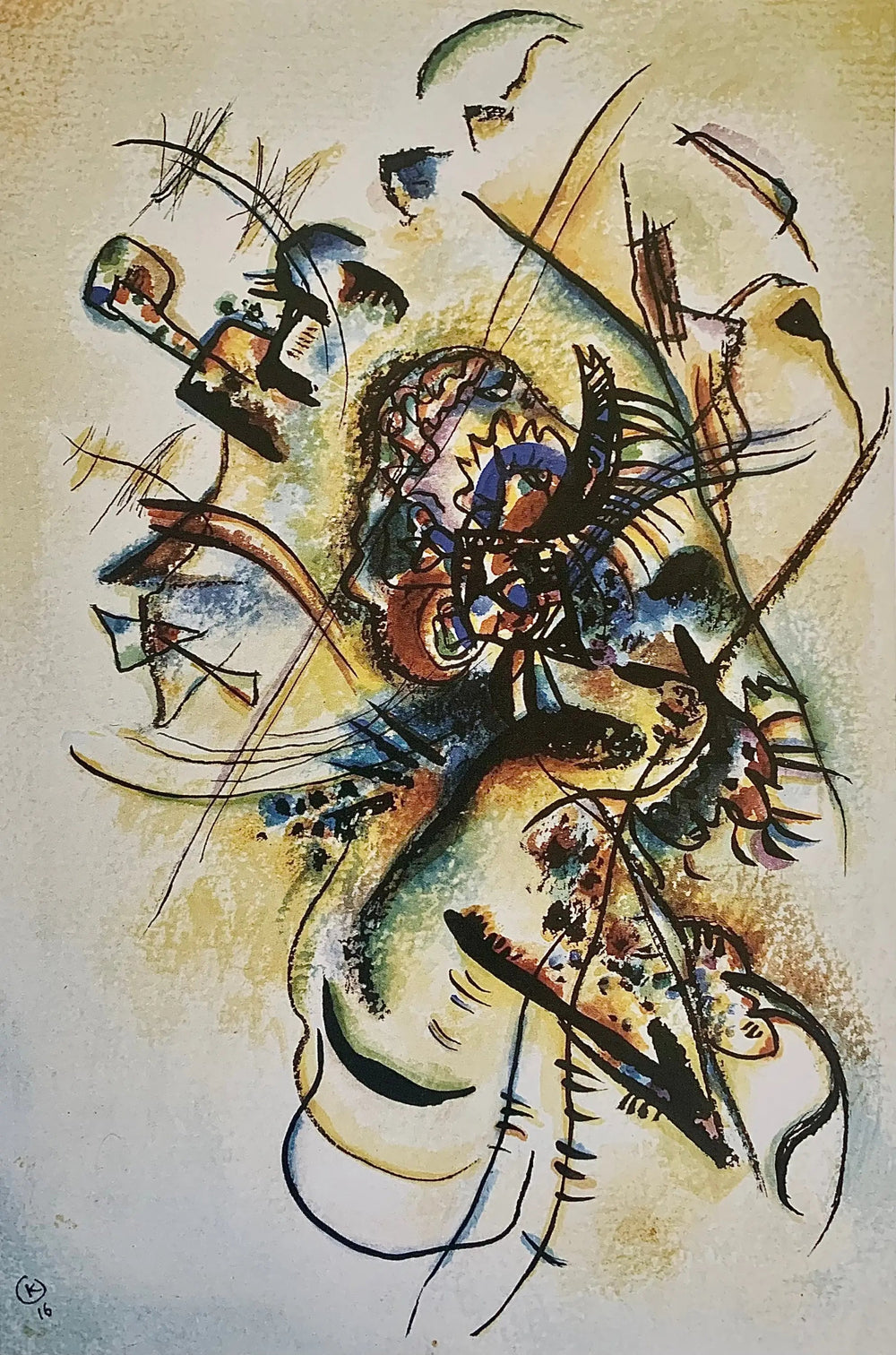 Composition J - Vassily Kandinsky image 1 copie peinte à la main à l’huile