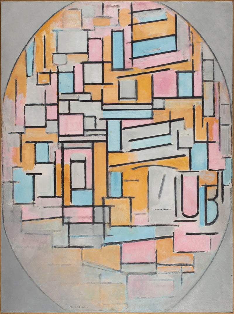 รูปไข่ประกอบด้วยแผงสี 2 - Piet Mondrian