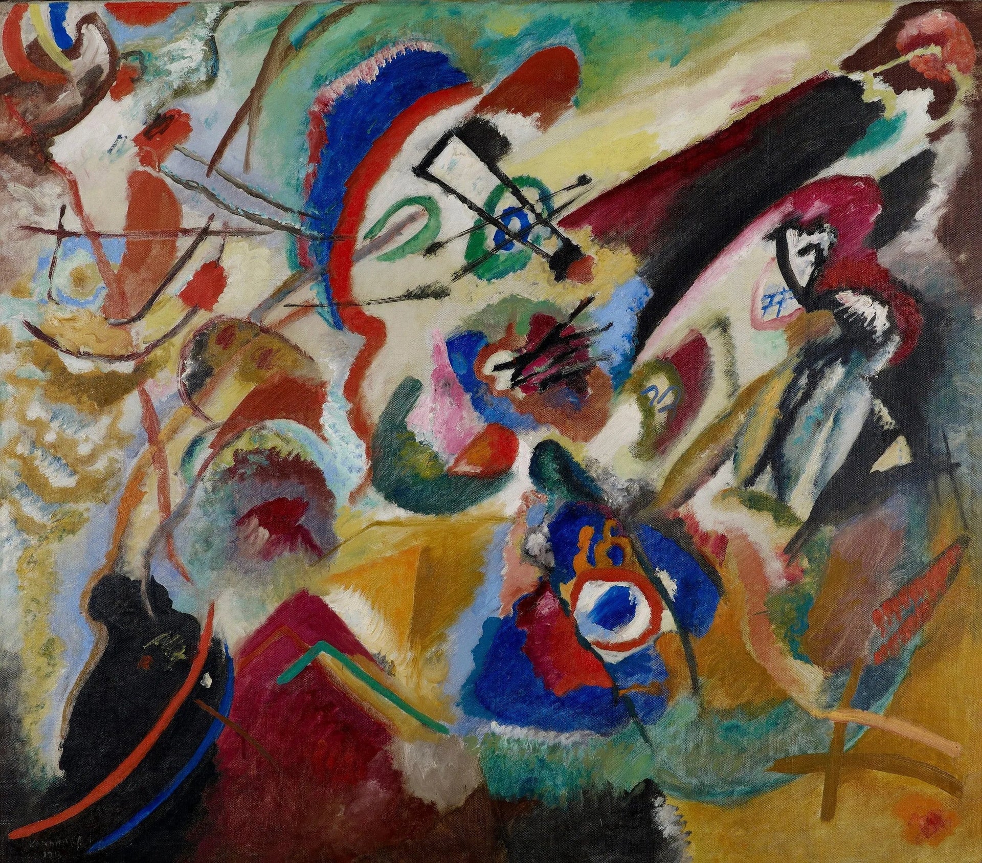 Composition VII (fragment 2) - Vassily Kandinsky image 1 reproduction artisanale de tableau