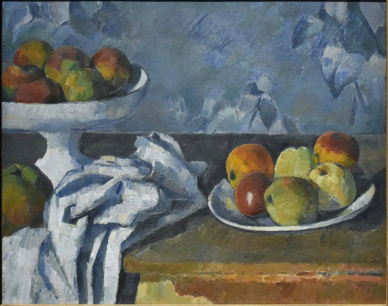 ถาดผลไม้ จาน และแอปเปิ้ล - Paul Cézanne