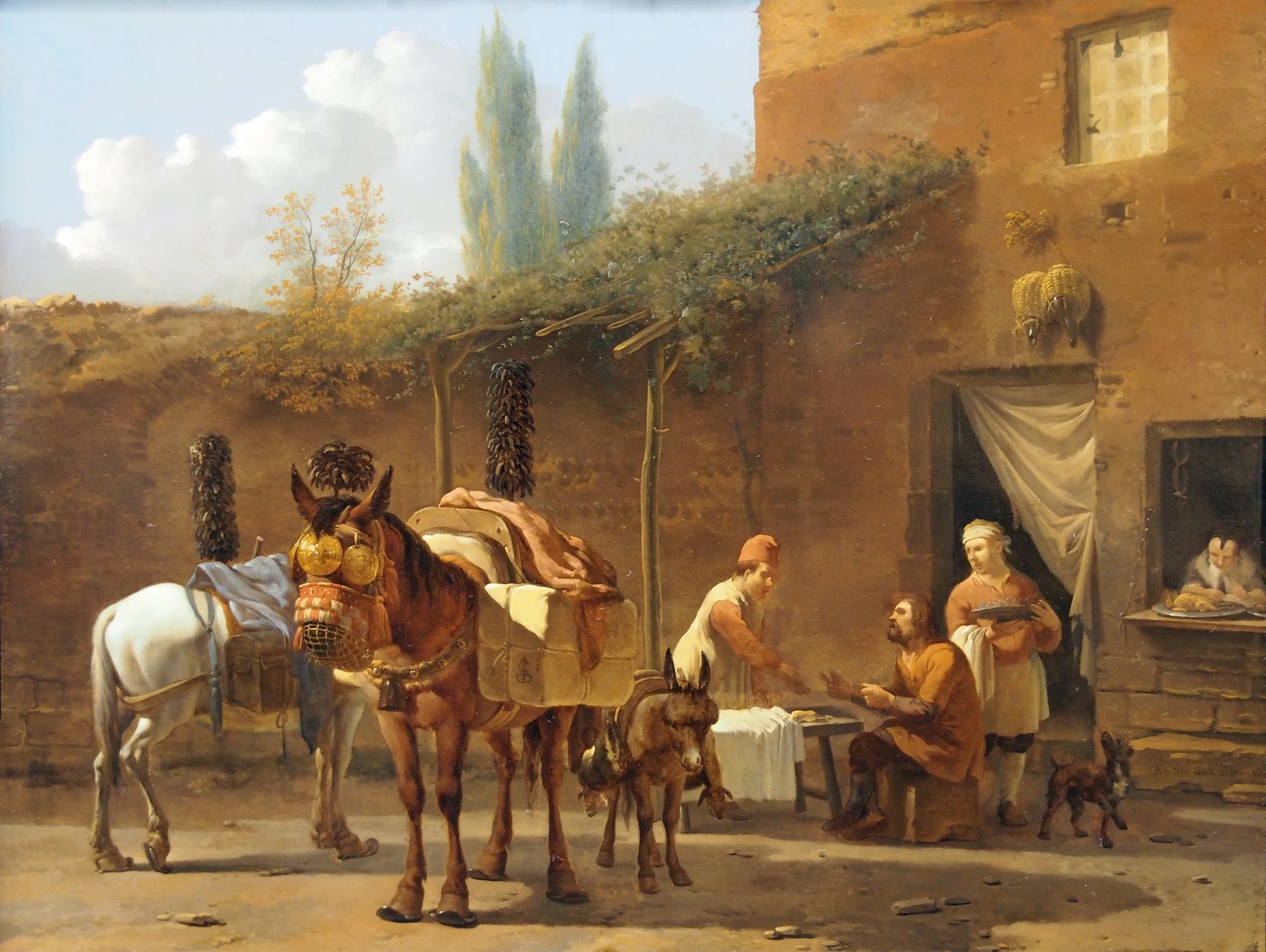 Conducteurs de mulet dans une auberge - Karel Dujardin