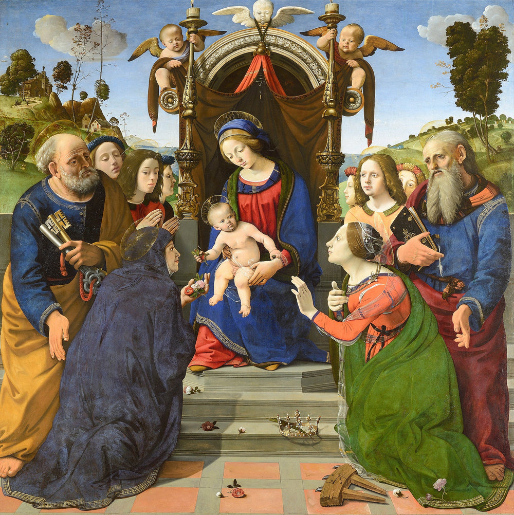 Conversation sacrée Del Pugliese - Piero di Cosimo image 1 reproduction artisanale de tableau