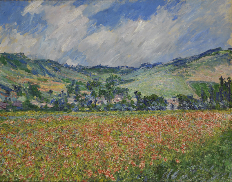 ทุ่งดอกป๊อปปี้ บริเวณโดยรอบ Giverny W999 - Claude Monet