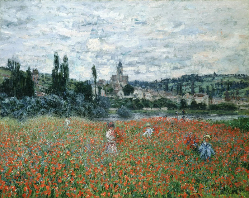 ทุ่งดอกป๊อปปี้ใกล้ Vétheuil W536 - Claude Monet