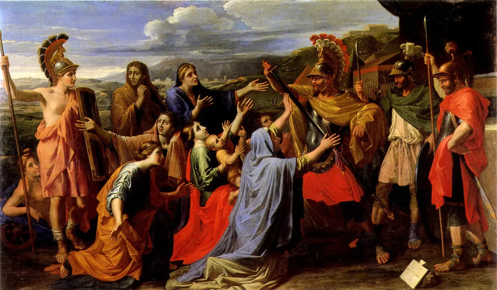 Coriolan fourni par sa famille - Nicolas Poussin image 1 reproduction artisanale de tableau