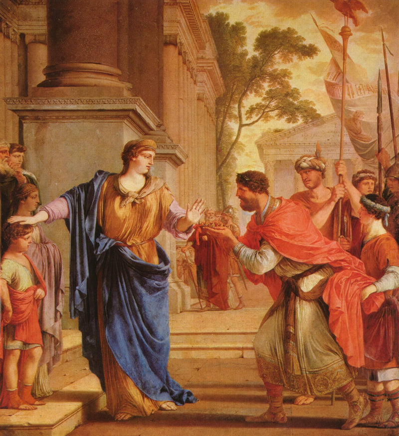 Cornelia refuse la couronne des Ptolémées - Laurent de La Hyre